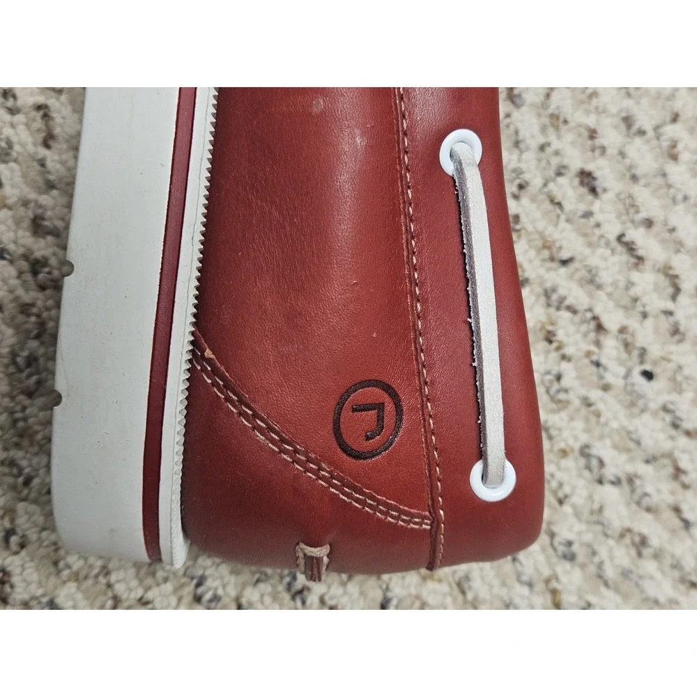 NEW Rockport Men's Red Leather Boat Deck Shoes Size 11 M ⚡️